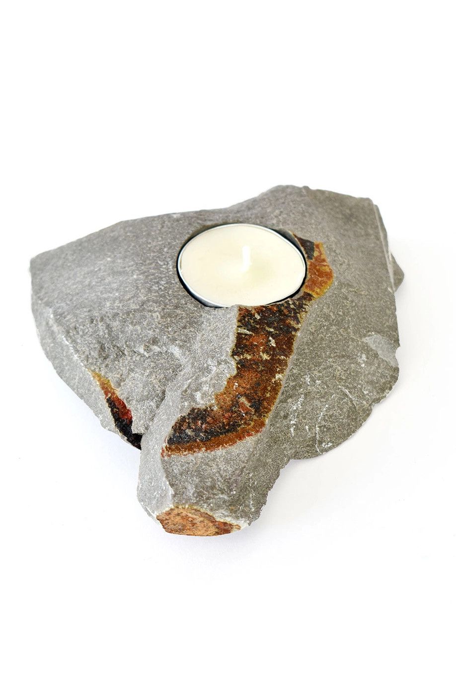 Kenyan Rustic Soapstone Tea Light Candle Holder, Kenya