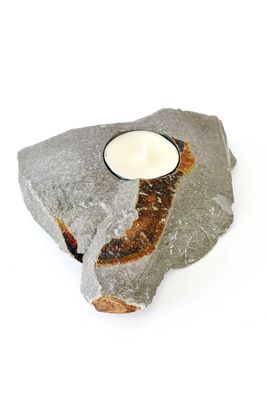 Kenyan Rustic Soapstone Tea Light Candle Holder, Kenya