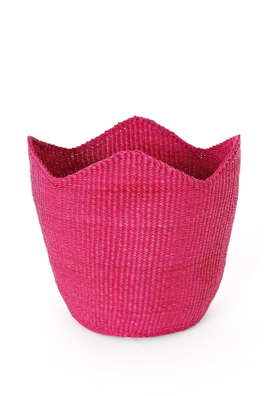 Magenta Elephant Grass Tulip Basket, Ghana