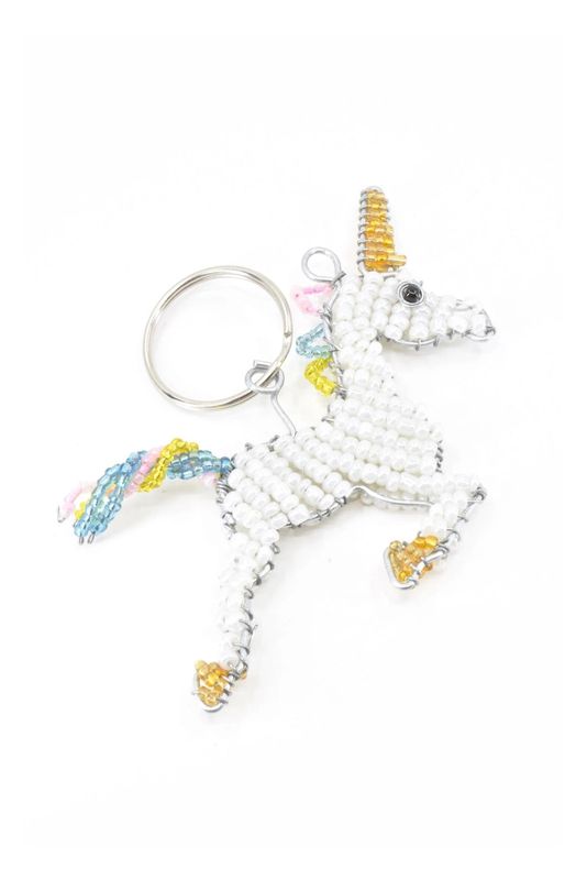 Unicorn Beaded Keychain, South Africa