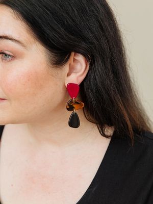 Louisa Resin Earrings Mulberry, India