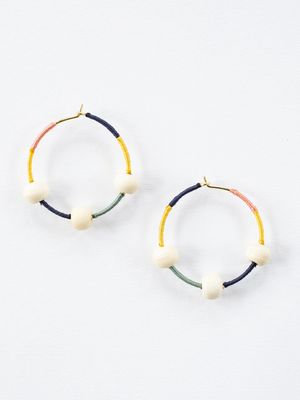 Threaded Hoop Earrings Multicolored, India