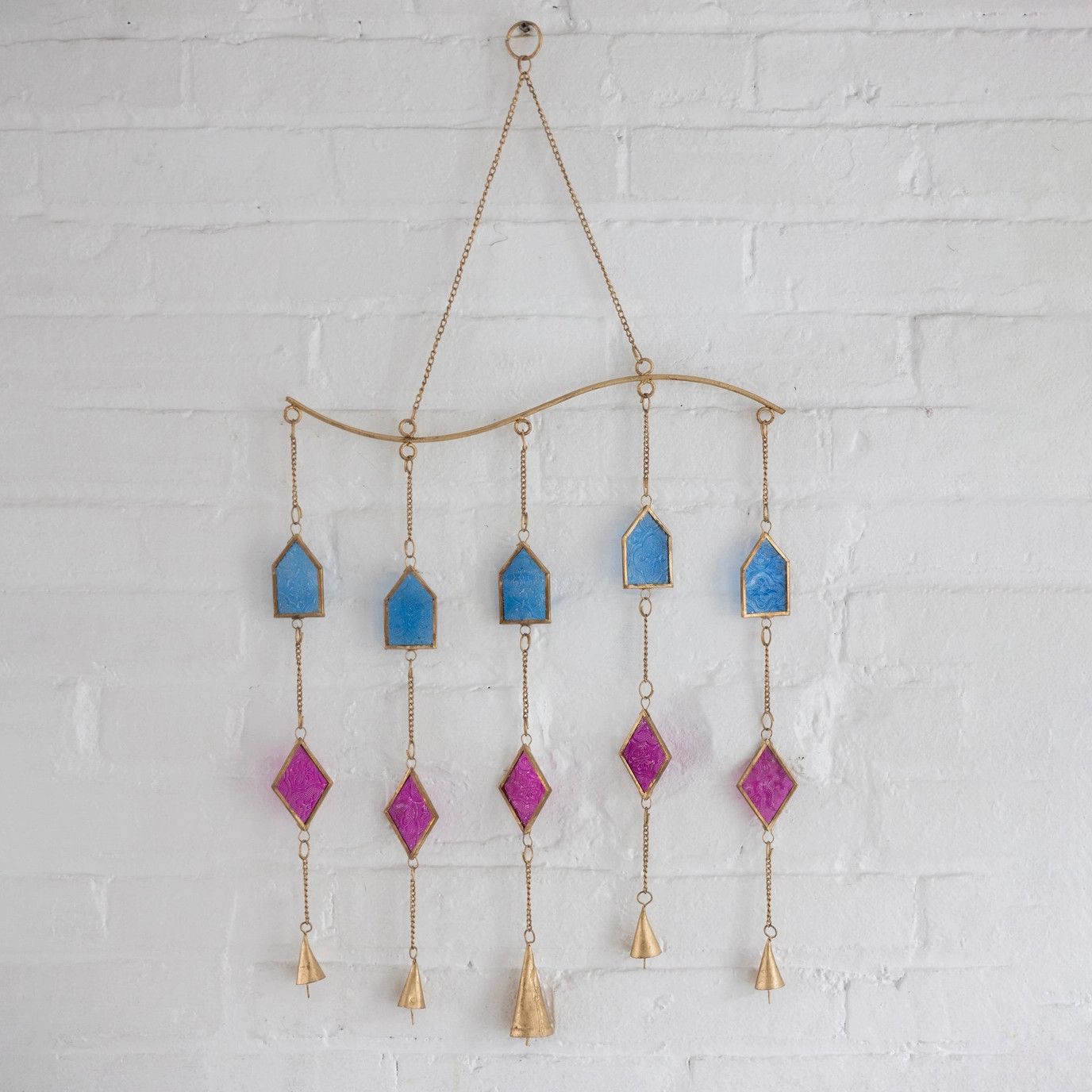 Dayamand Recycled Iron &amp; Glass Chime, India
