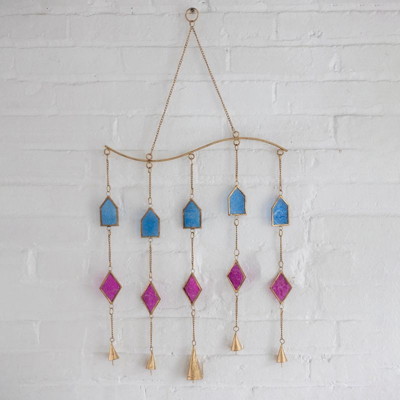 Dayamand Recycled Iron &amp; Glass Chime, India