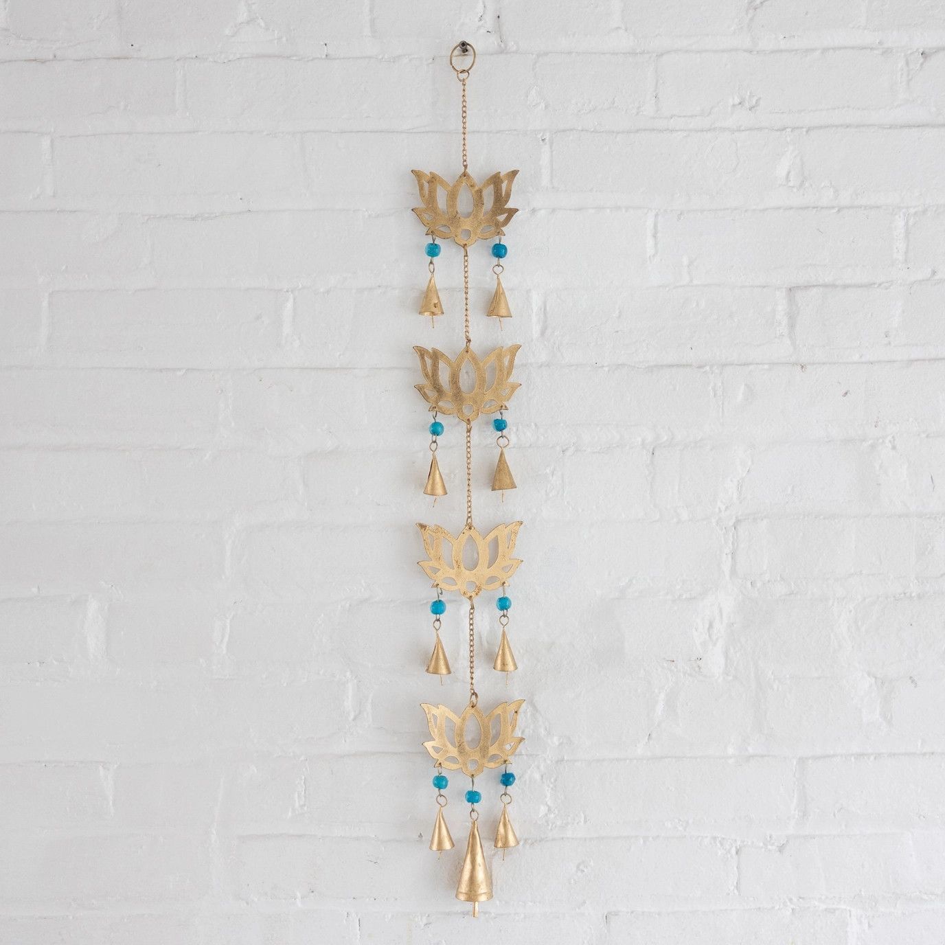 Kama Lotus Blossom Recycled Iron Chime, India