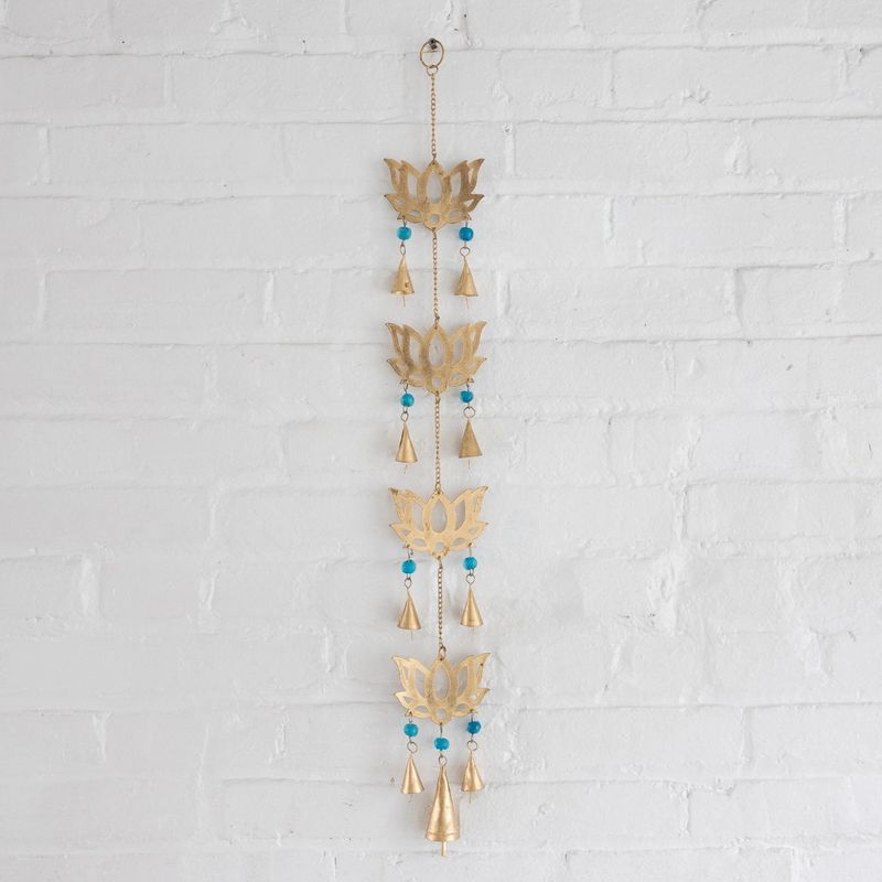 Kama Lotus Blossom Recycled Iron Chime, India