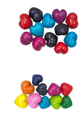 Soapstone Hearts In Assorted Solid Colors Medium, Kenya