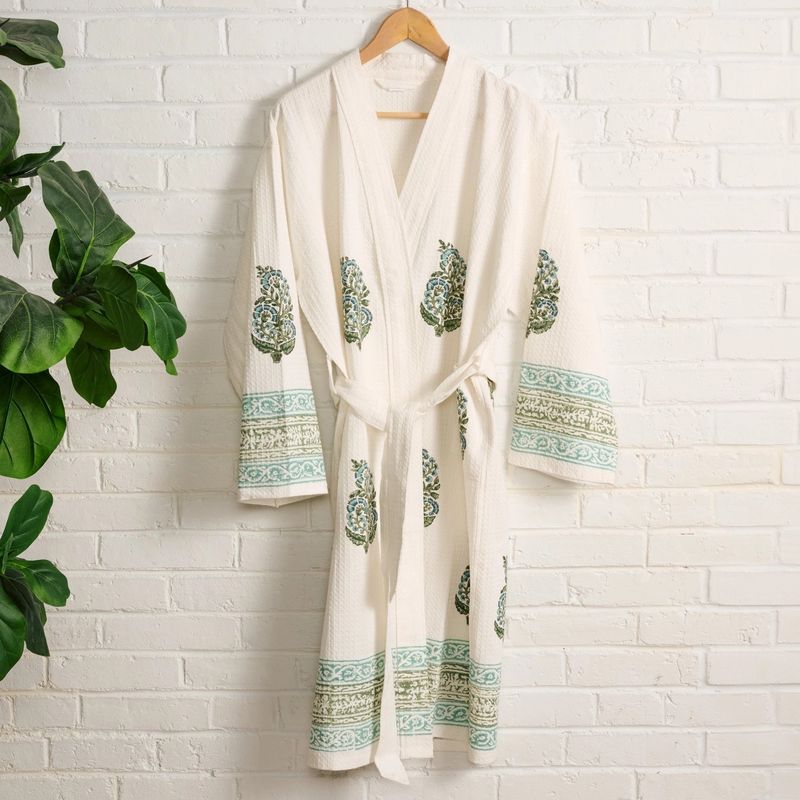 Pera Blockprint Cotton Robe, India