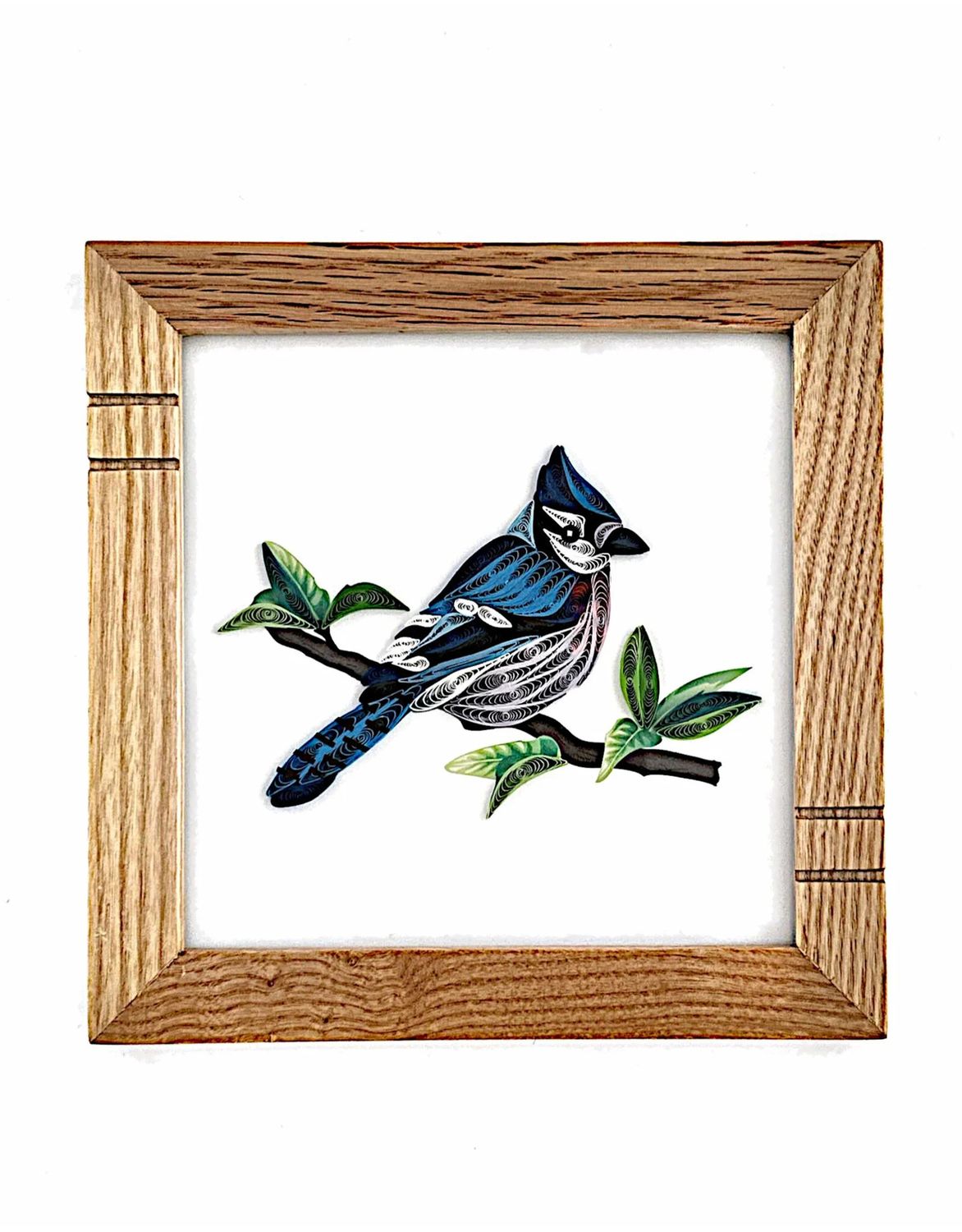 Natural Red Oak Striped Wood Frame 6"X6", Pakistan