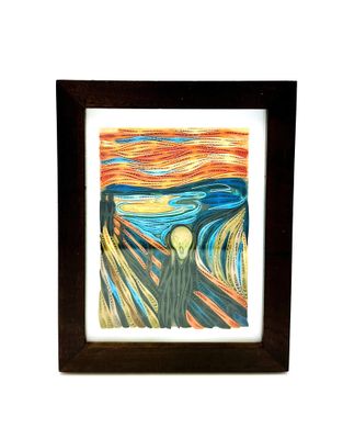 Dark Red Oak Wood Frame 6"X6", Pakistan