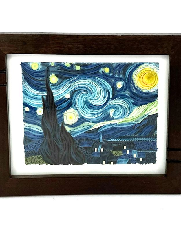 Dark Red Oak Striped Wood Frame 6&quot;X6&quot;, Pakistan