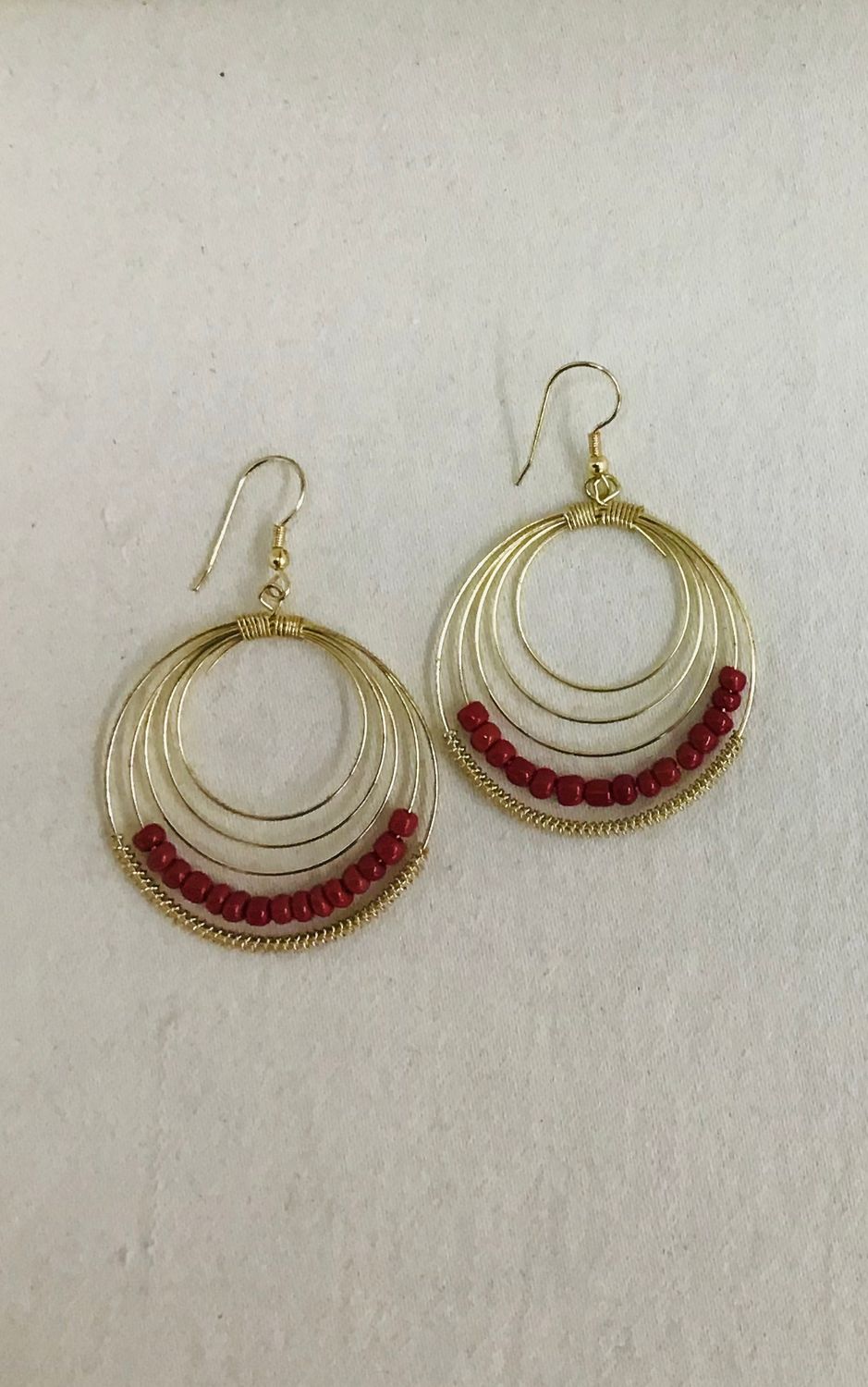 Tangerine Blaze Hoops Earrings