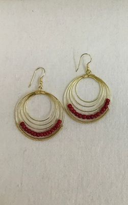 Tangerine Blaze Hoops Earrings