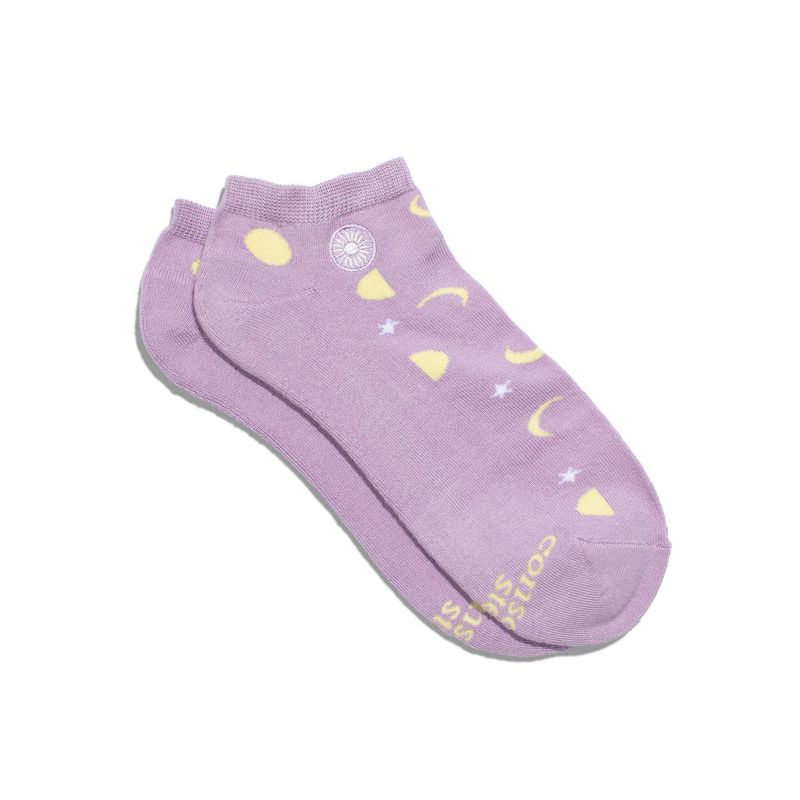 Ankle Socks That Support Mental Health, Purple, Medium