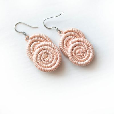 Blush- Kimwe Earrings, Rwanda