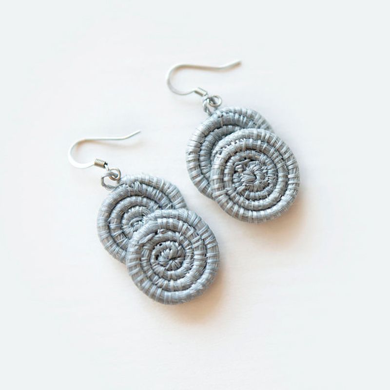 Ice blue- Kimwe Earrings, Rwanda