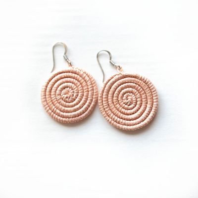 Small-Blush Disc Earrings, Rwanda