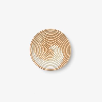 Zera Basket White and Tea 7&quot;, Rwanda
