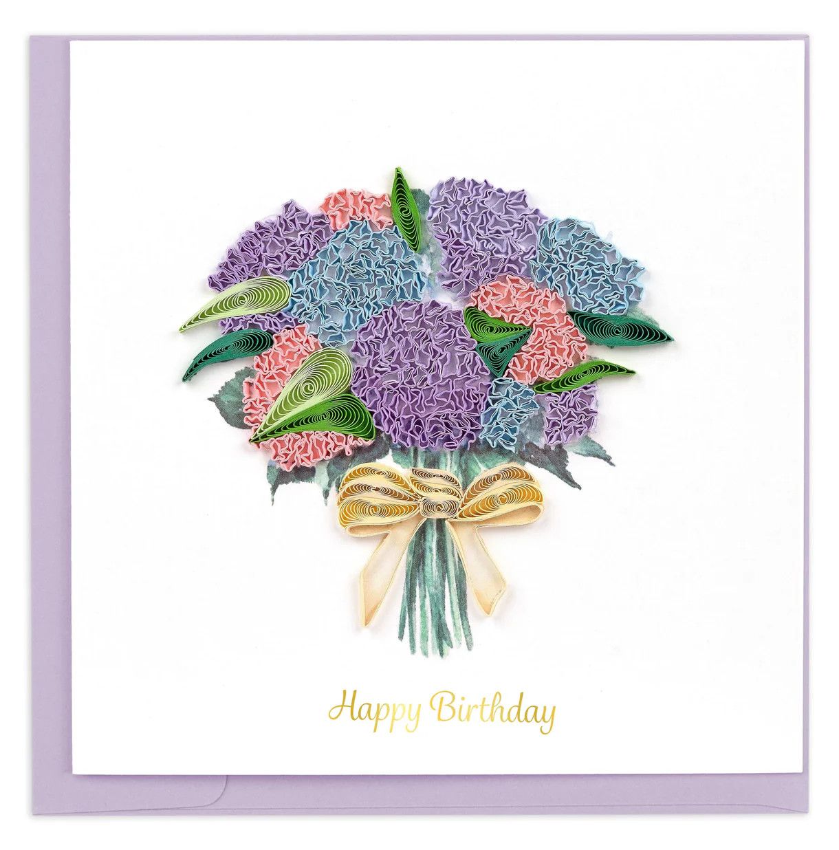 Birthday Hydrangeas Bouquet Quilling Card, Vietnam