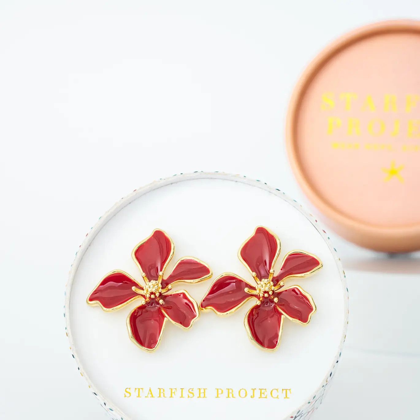 Bloom Earrings in Red, China