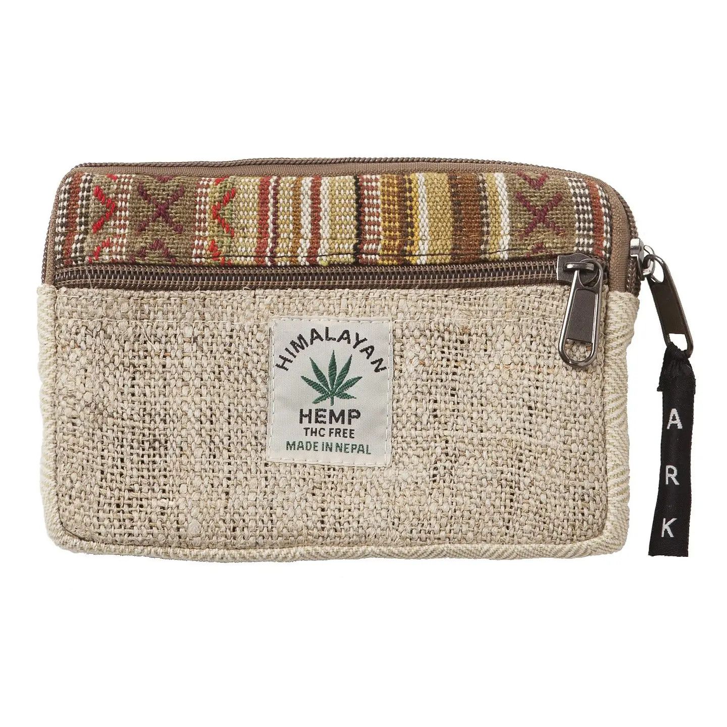 Hemp Zip Pouch Natural, Nepal