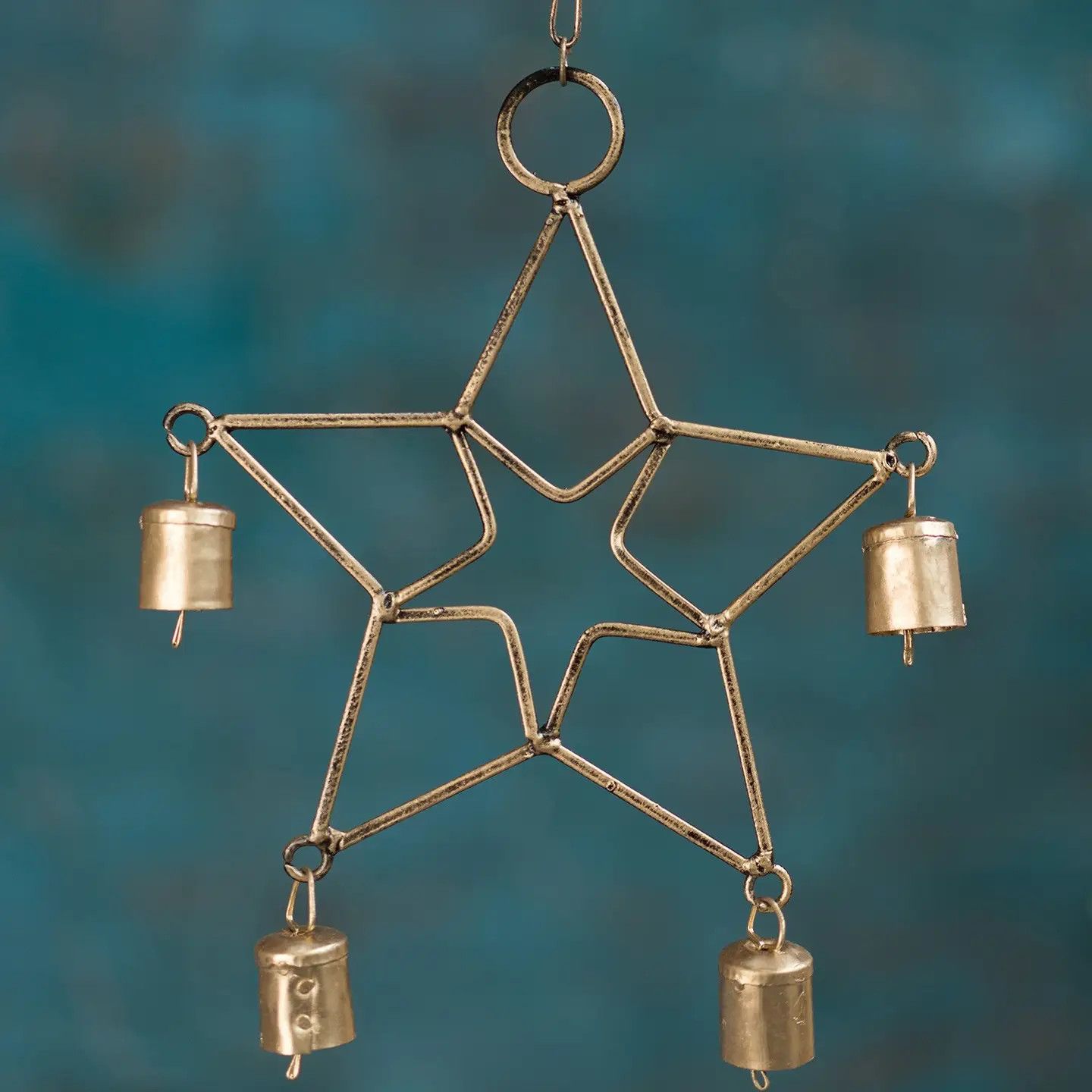 Iron Star Decoration with Bells, India