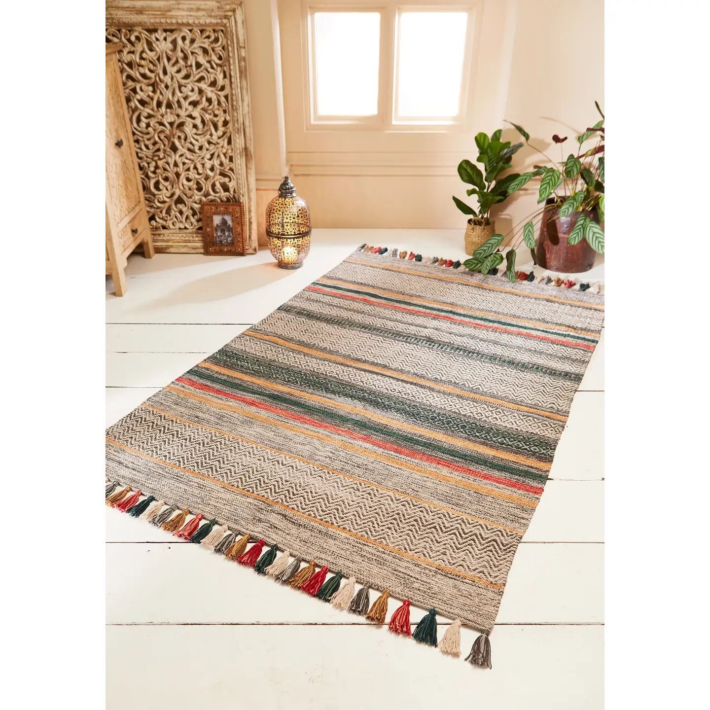 Antara Cotton Hand Loom Rug, 35&quot;x59&quot;, India