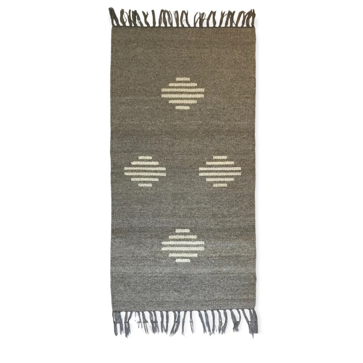 Handmade Kilim Wool In Greige, Egypt