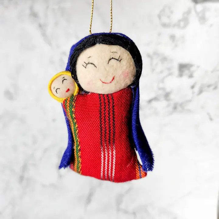 New Mary and Jesus Ornament, Guatemala