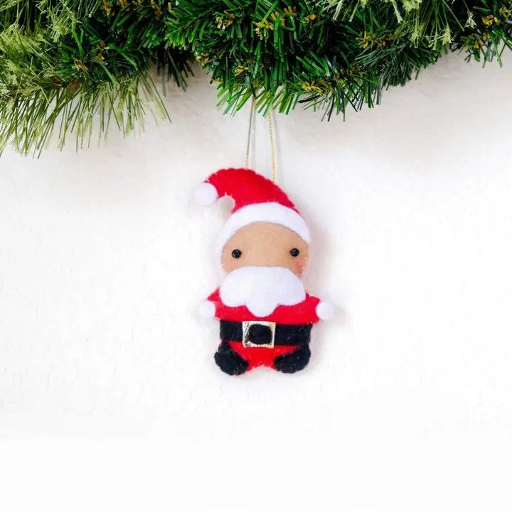 Mini Santa Claus Felt Ornament, Guatemala