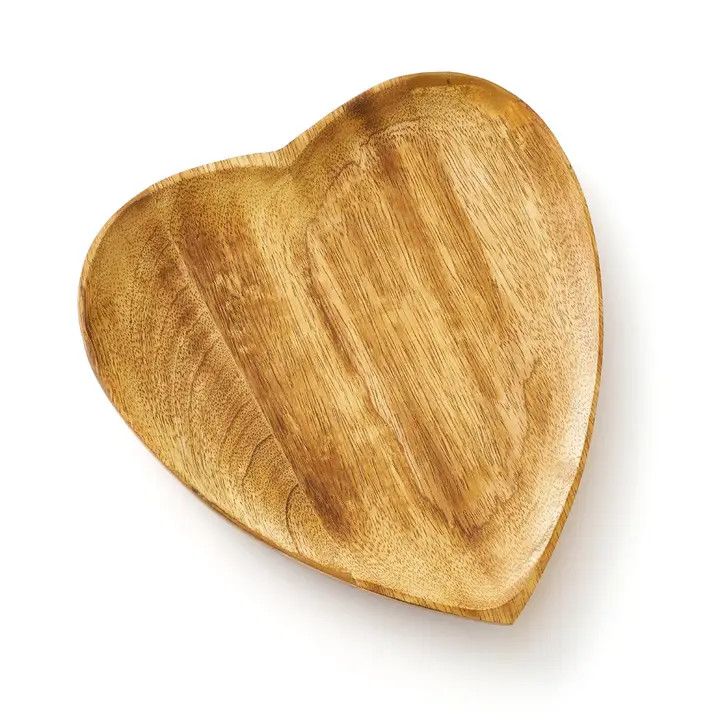 Heart Wooden Serving Dish, India