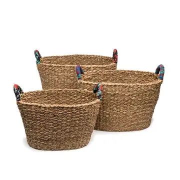 Hand Woven Storage Basket, Medium, India
