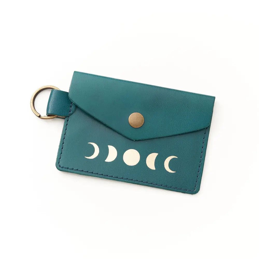Leather Card Holder Wallet - Green, India