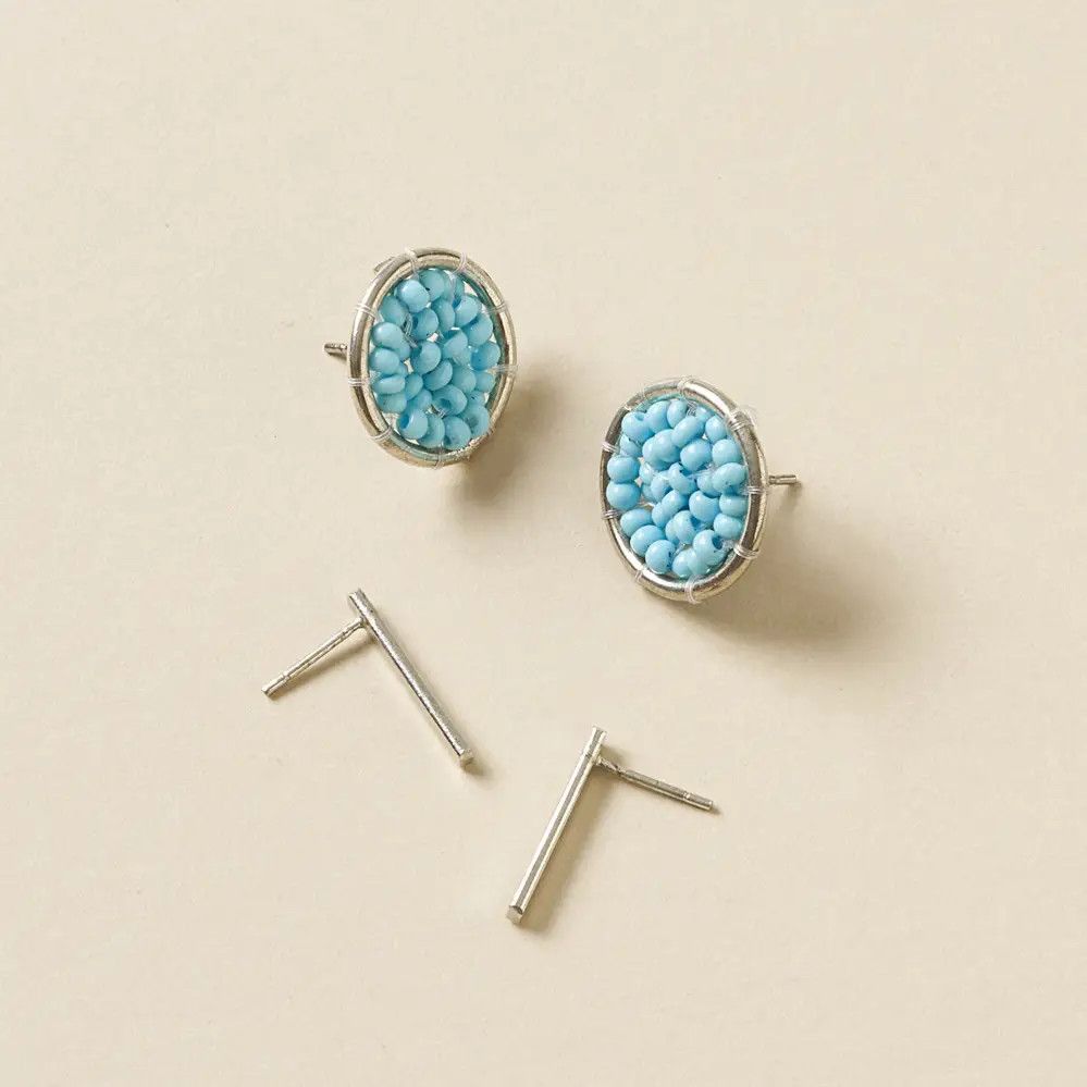 Beaded Stud Earrings Bar, India
