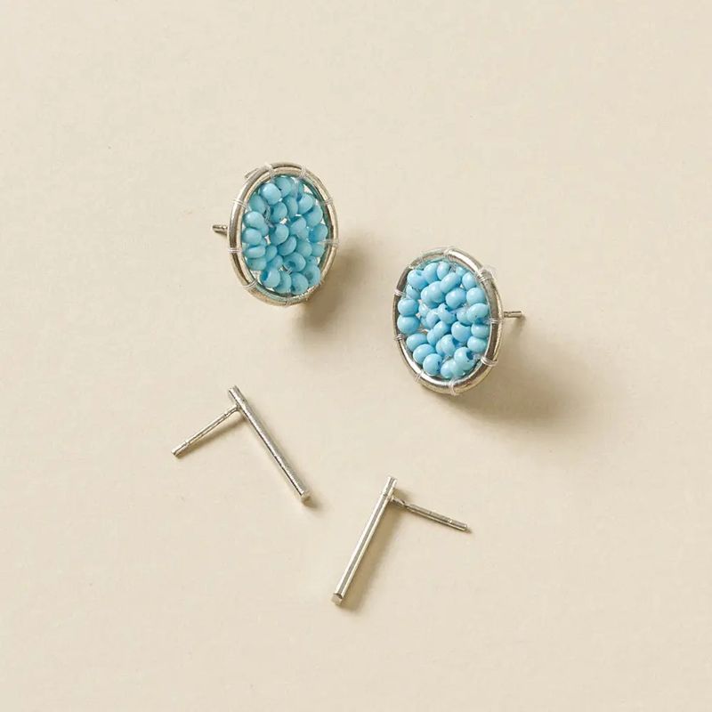 Beaded Stud Earrings Bar, India