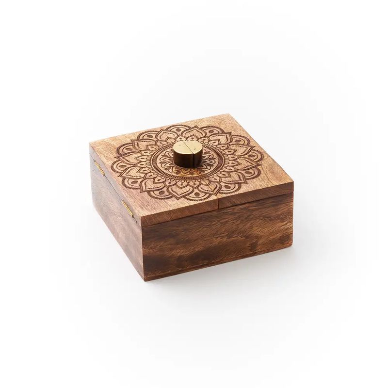 Mandala Split Lid Box, India