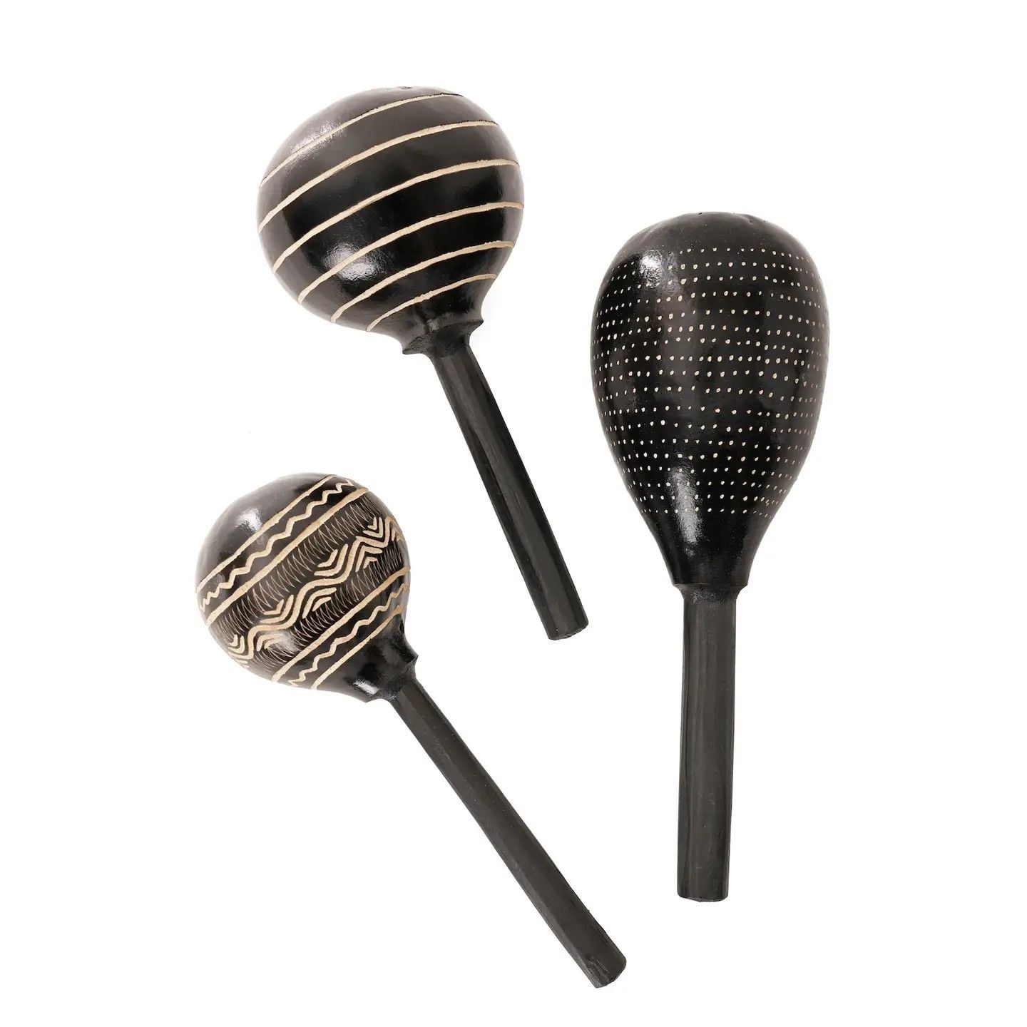 Calabash Gourd Maraca Shaker Black, Kenya