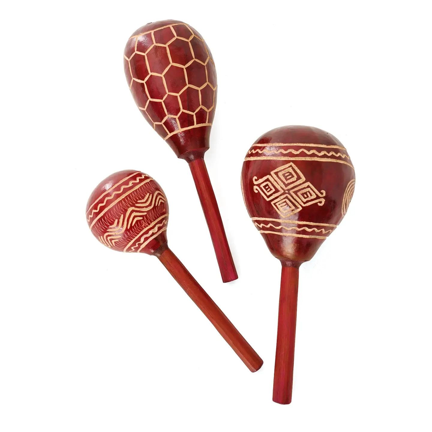 Calabash Gourd Maraca Shaker Red, Kenya