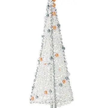 White Beaded Christmas Tree, Kenya