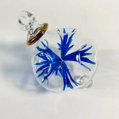Blown Glass Ornament - Blossoms Blue, Egypt