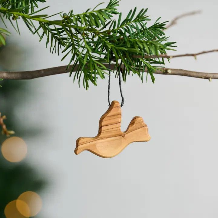 Olive Wood Pocket Peace Dove, Palestine