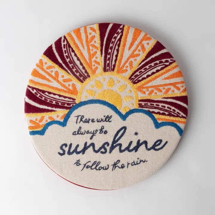Sunshine Hand Embroidered Wall Art, India