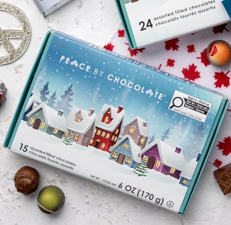 15pc Holiday Box, Peace by Chocolate