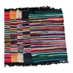 Rag Rug Recycled Polyester 60x90cm, India