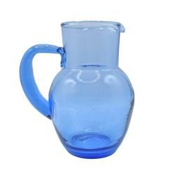 Jug Recycled Glass Blue Tinted, Bolivia