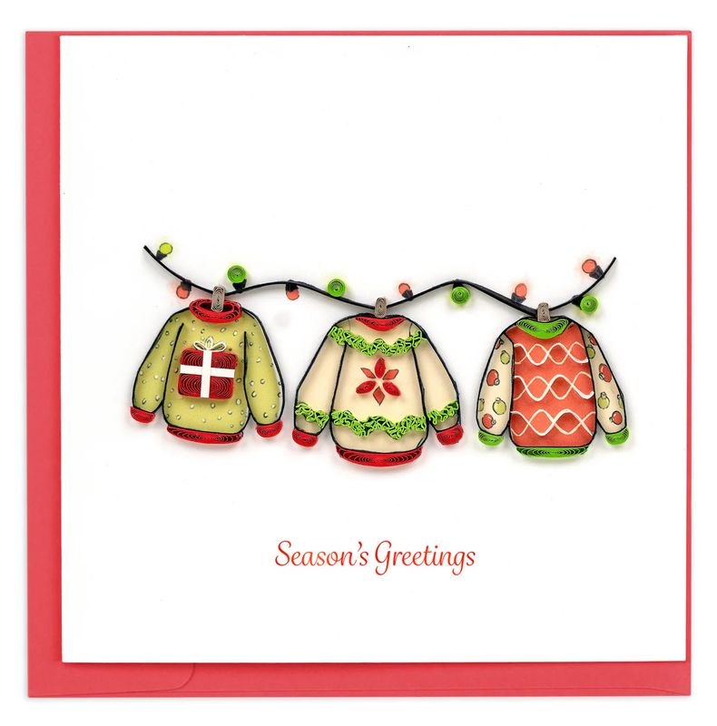 Holiday Sweaters Quilling Card, Vietnam
