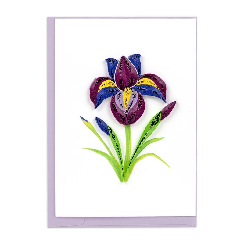 Iris Flowers Mini Quilling Card, Vietnam