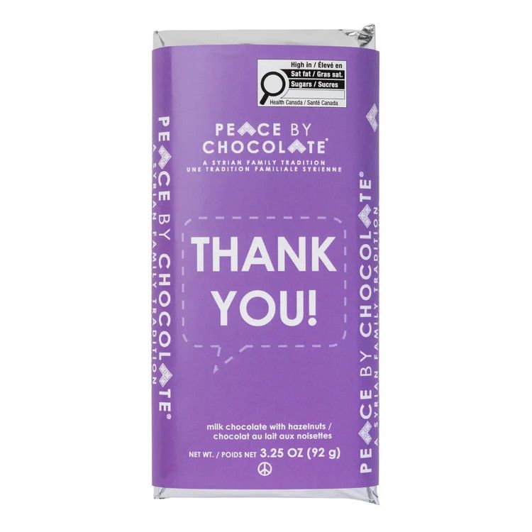 Peace by Chocolate - Thank You Milk Chocolate Bar