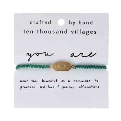 Affirmation Bracelet - You Are Enough, Nepal