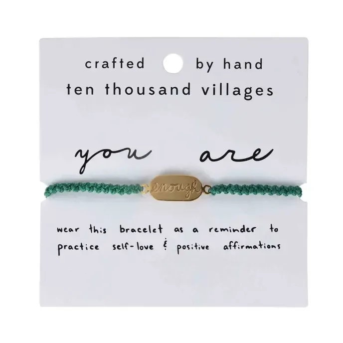 Affirmation Bracelet - You Are Enough, Nepal